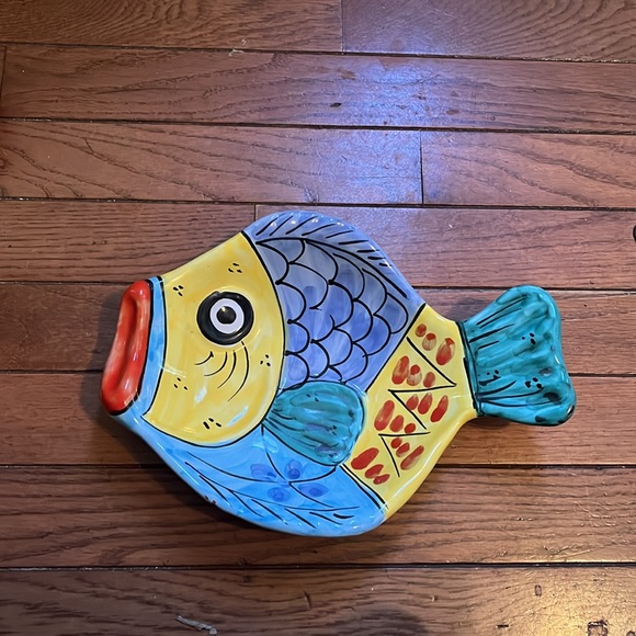 Vintage Vietri Made in Italy Hand Painted Fish Plates/Bowls - Picture 7 of 16